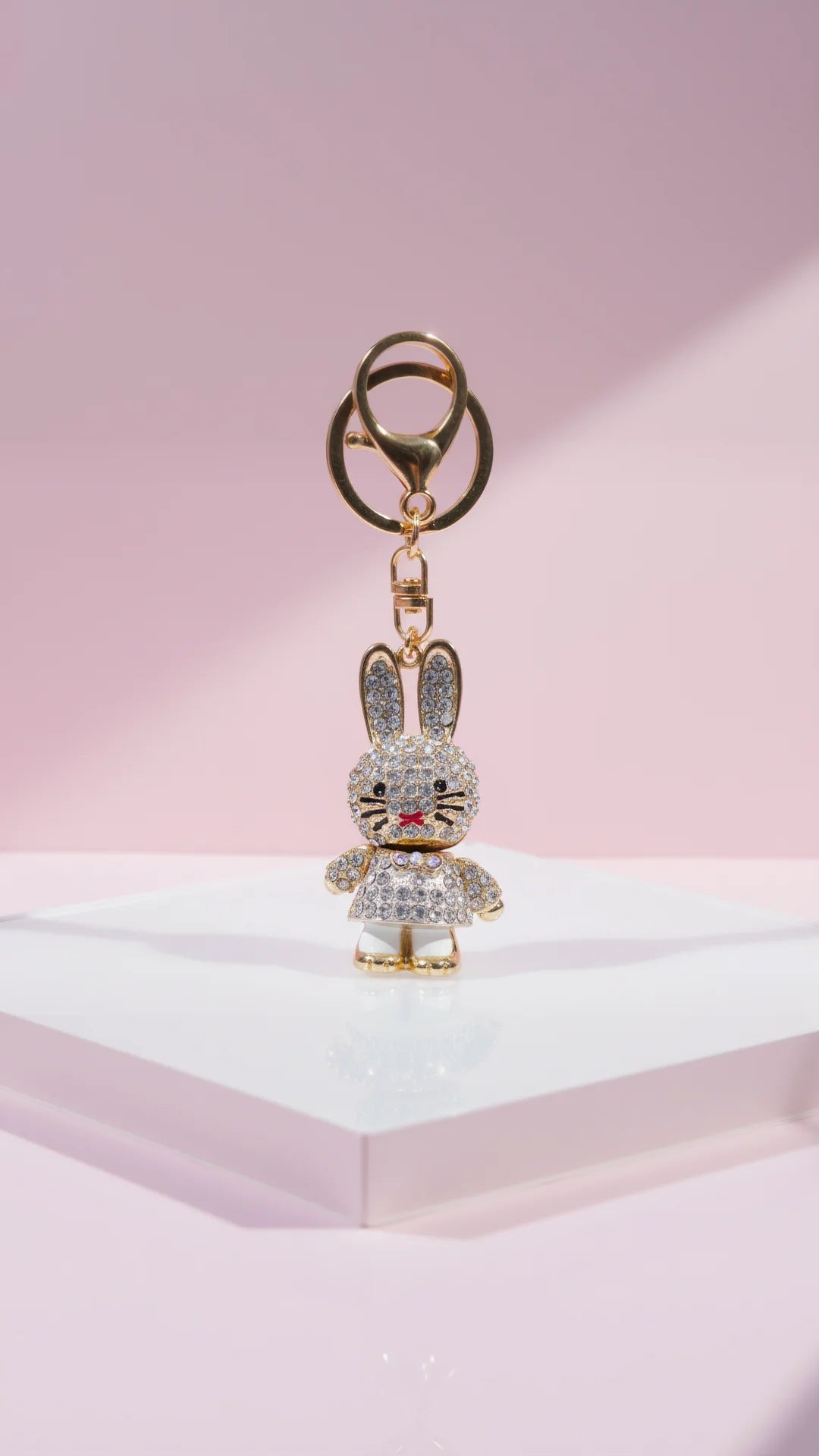 Bunny Rabbit Crystal Key Ring & Bag Charm