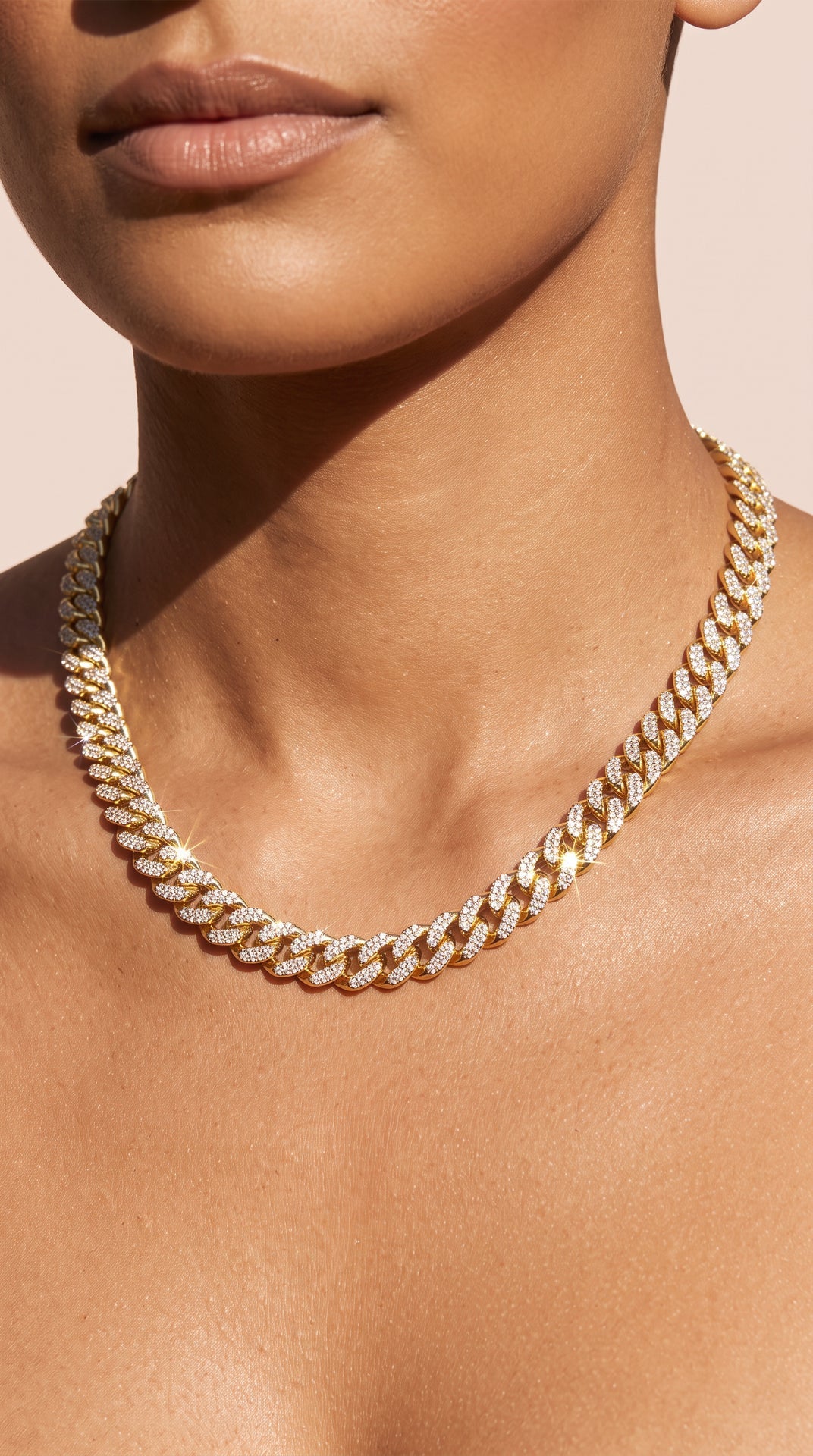 Classic Iced Cuban Link Chain Necklace