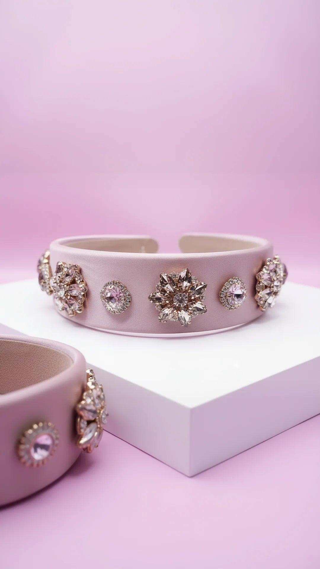 Blush Starburst & Pearl Crystal Hair band