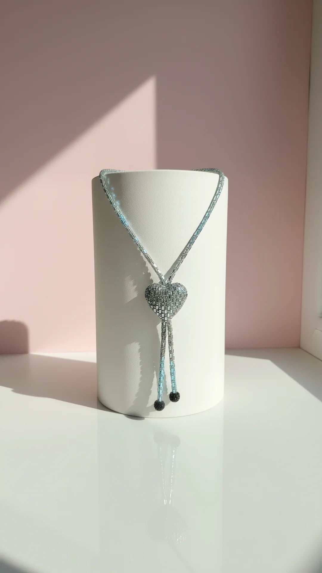 Elixir Collection Long Heart Crystal Necklace