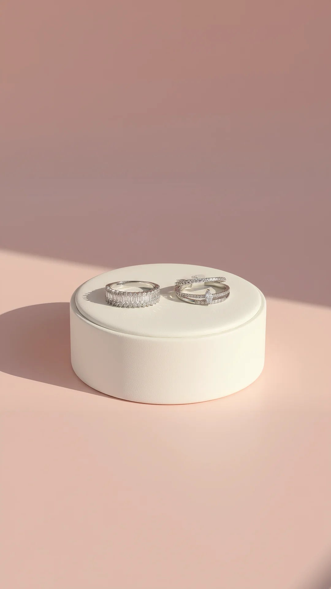 14k Gold Plated Solitaire Crystal Stacking Rings Box set of 24