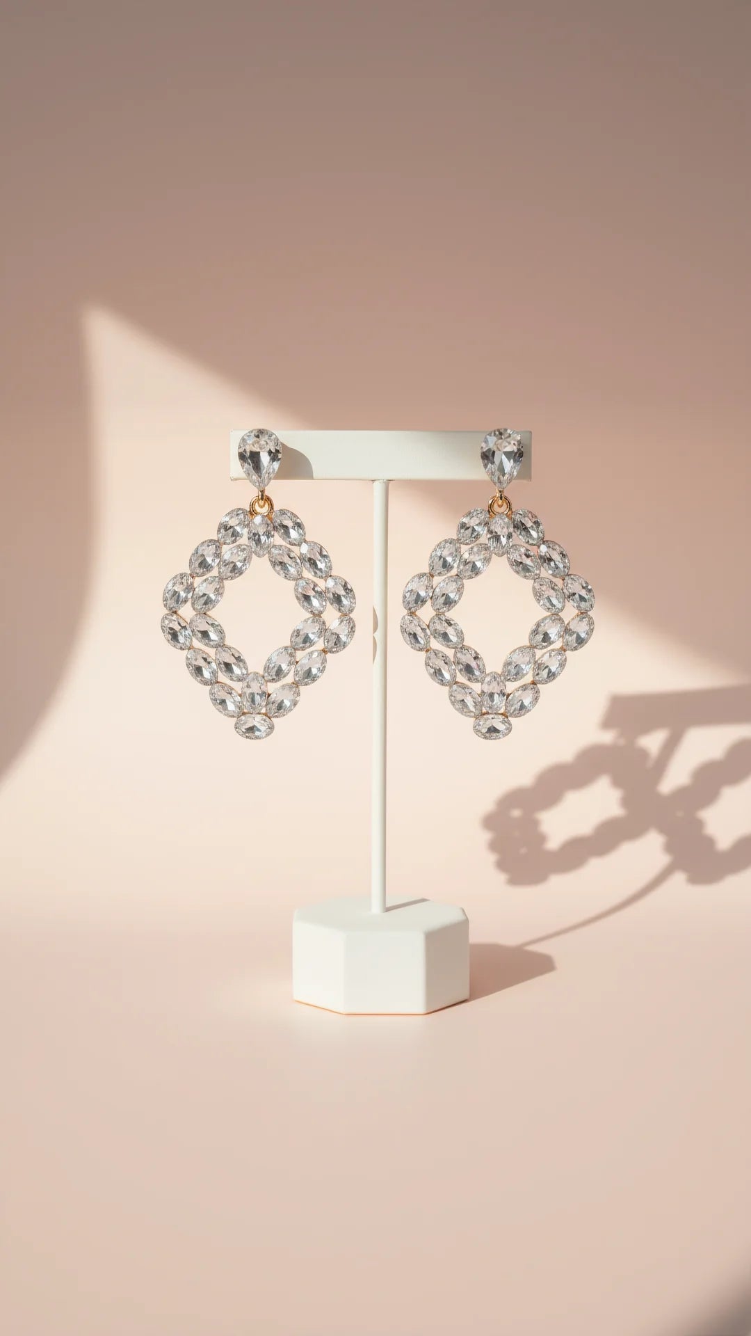 Geometric Crystal Drop & Dangle Earrings