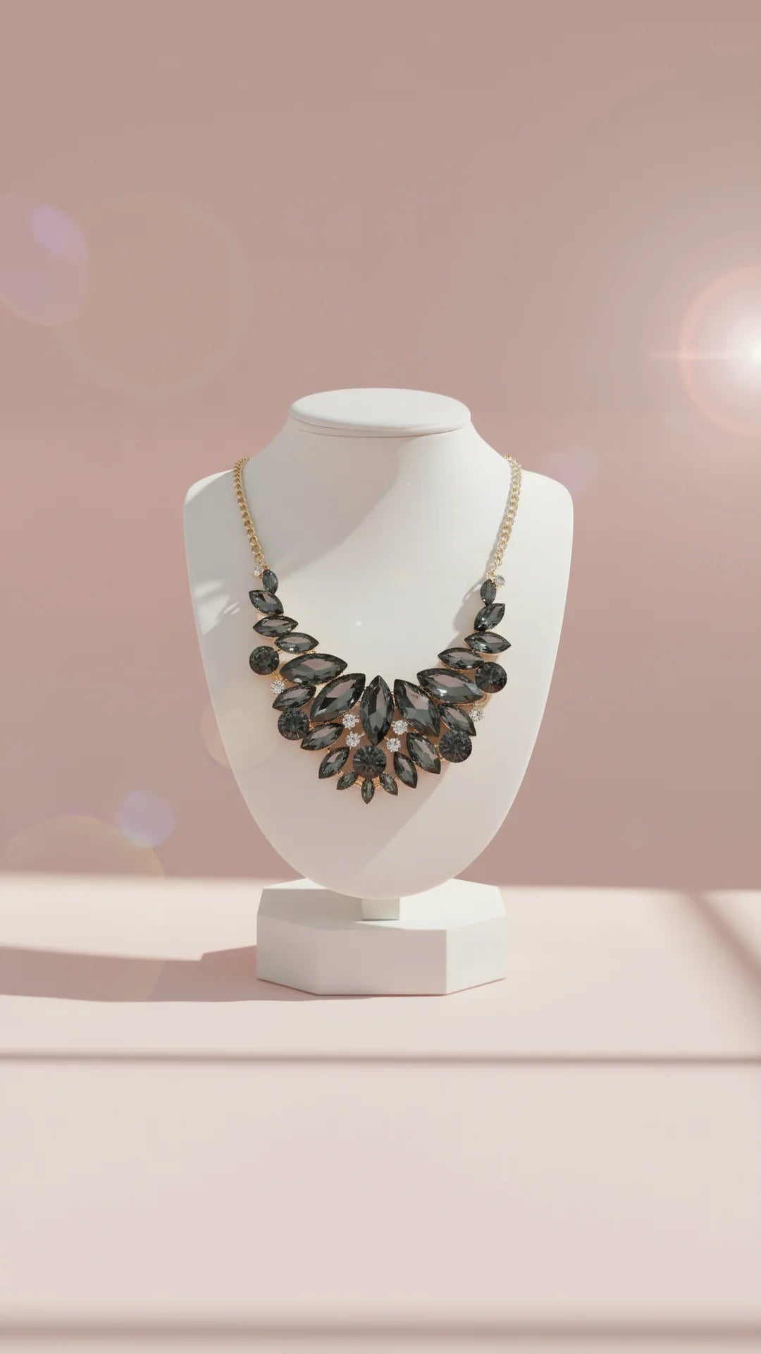 Queen Crystal Necklace & Earrings Set