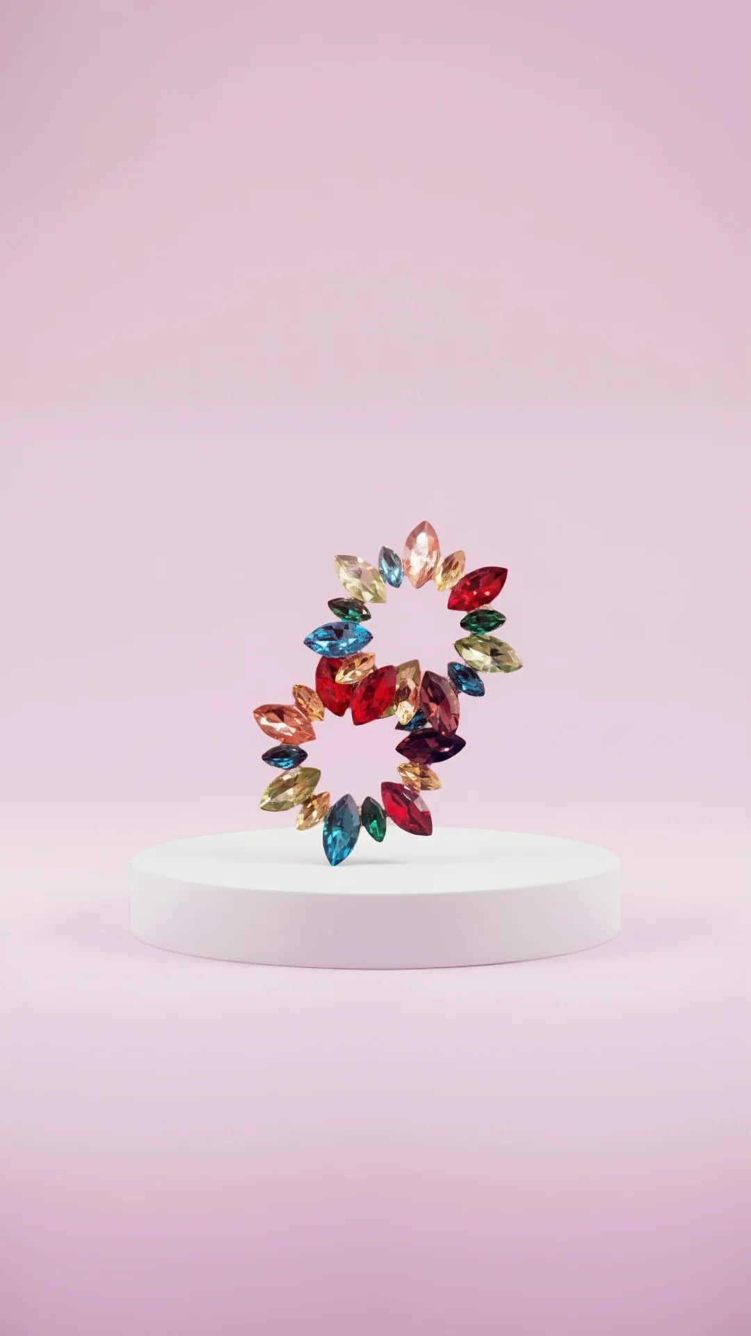 Jewelled Crystal Stud Earrings