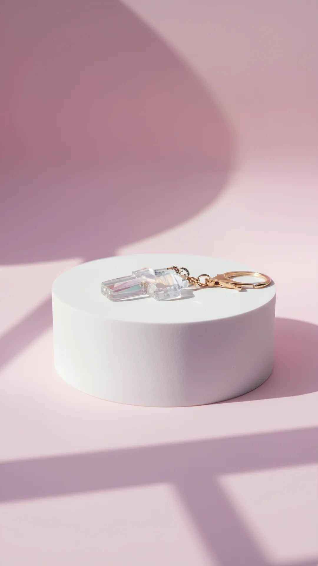 Iridescent Crystal Cross Key Ring & Bag Charm