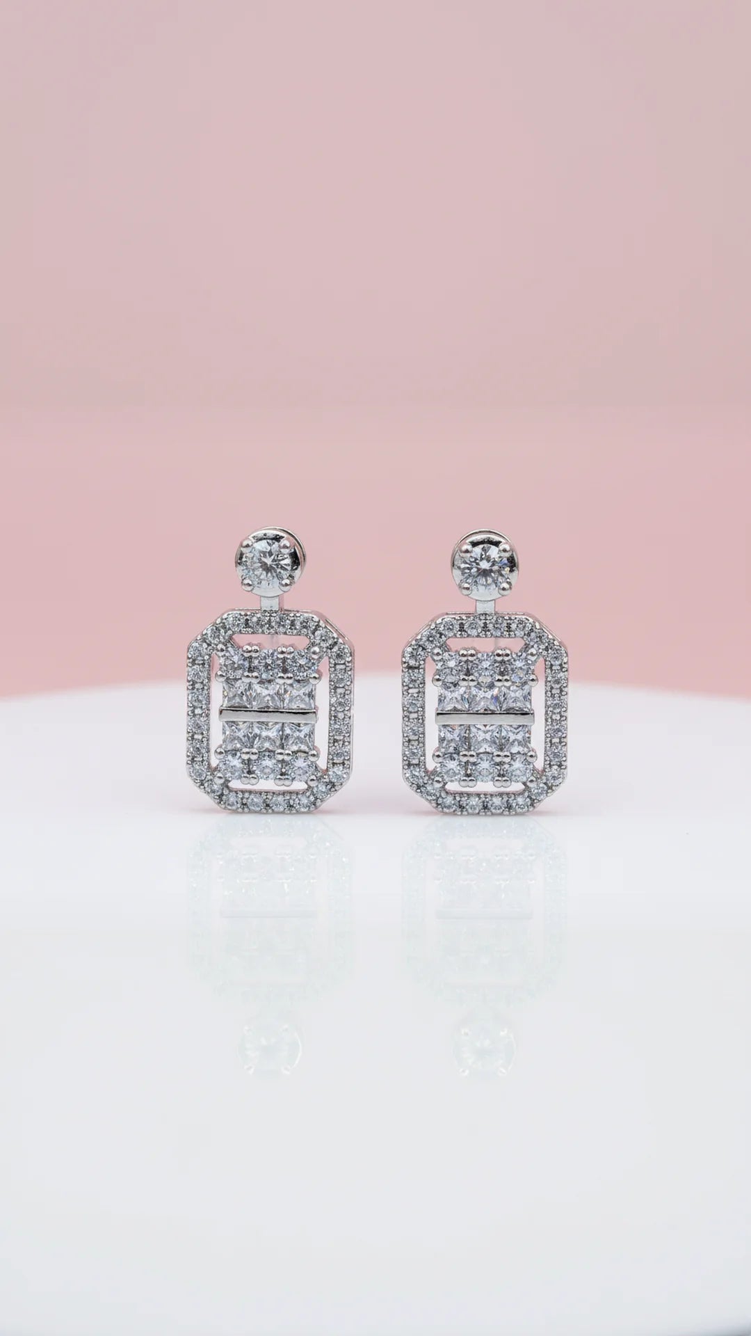 Square Cut Crystal Drop & Dangle Earrings