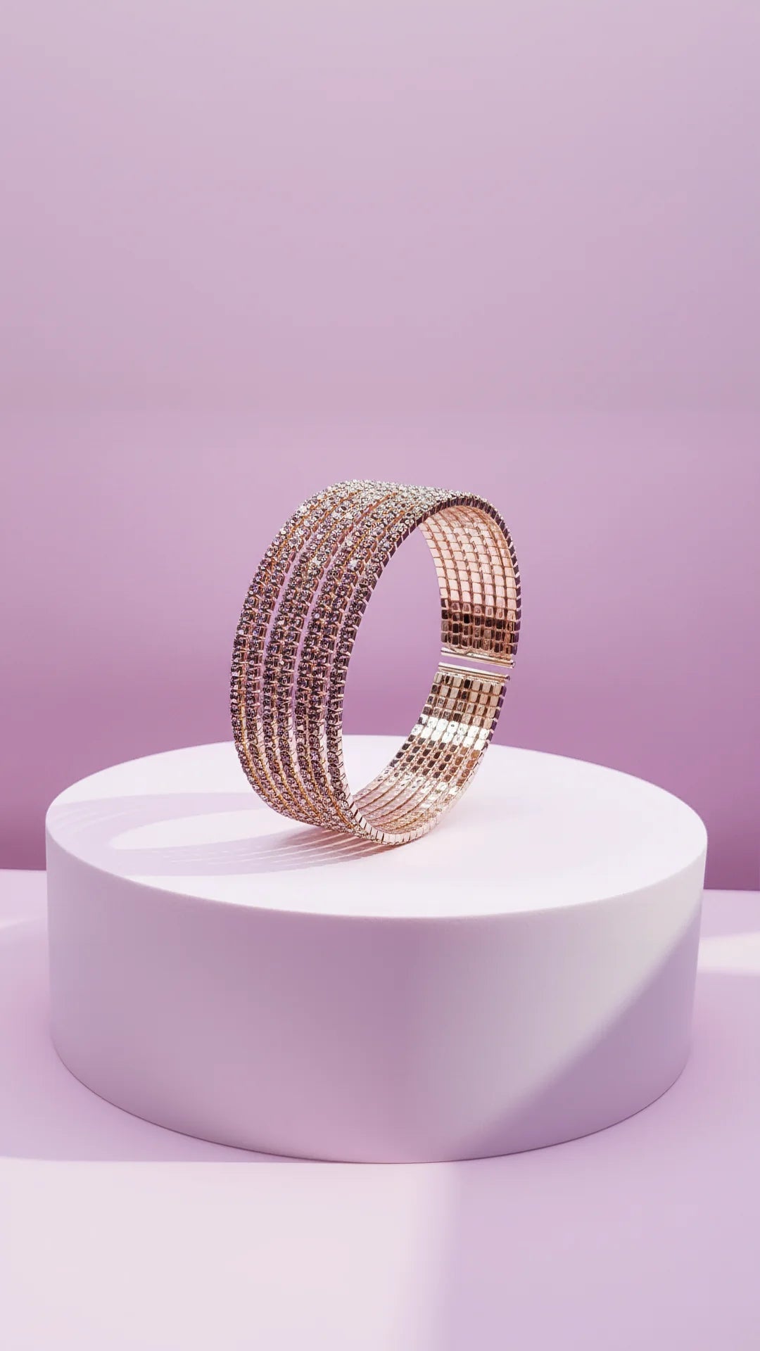 Stretchy Layered Crystal Cuff