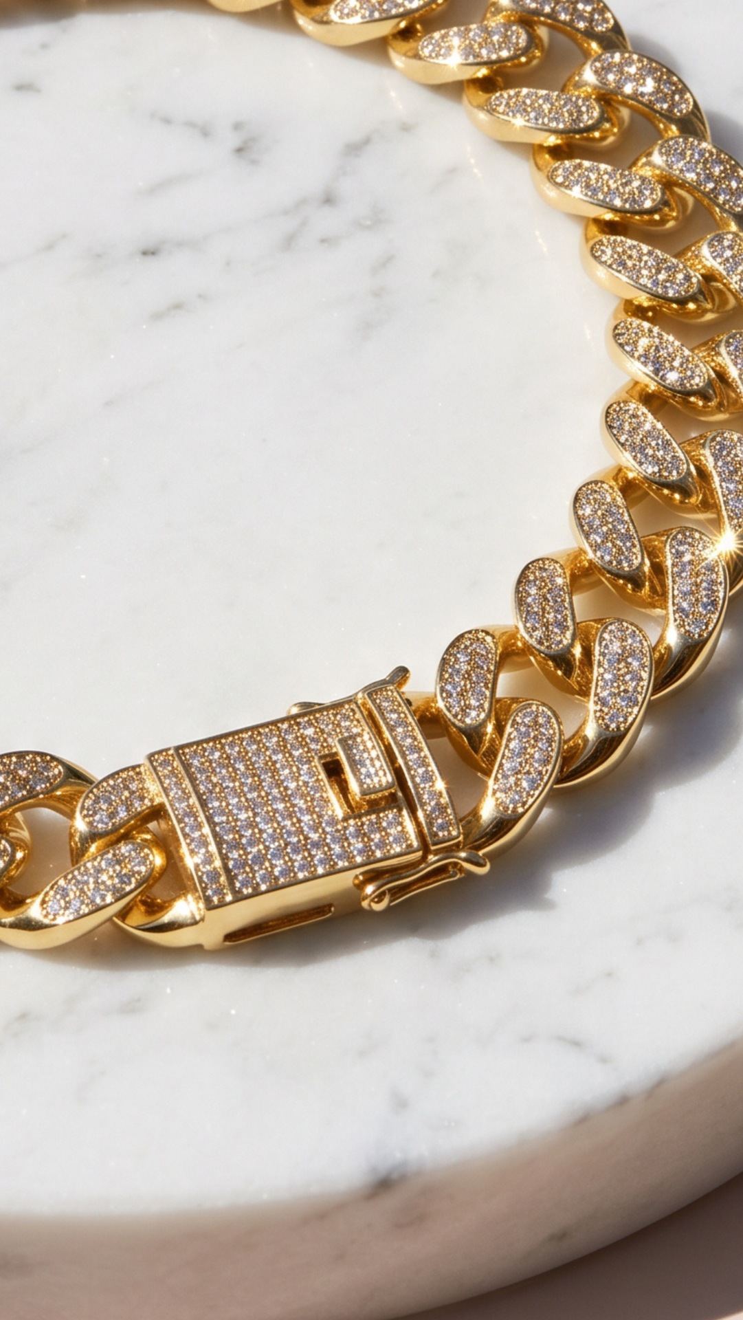 Classic Pavé Cuban Link Necklace