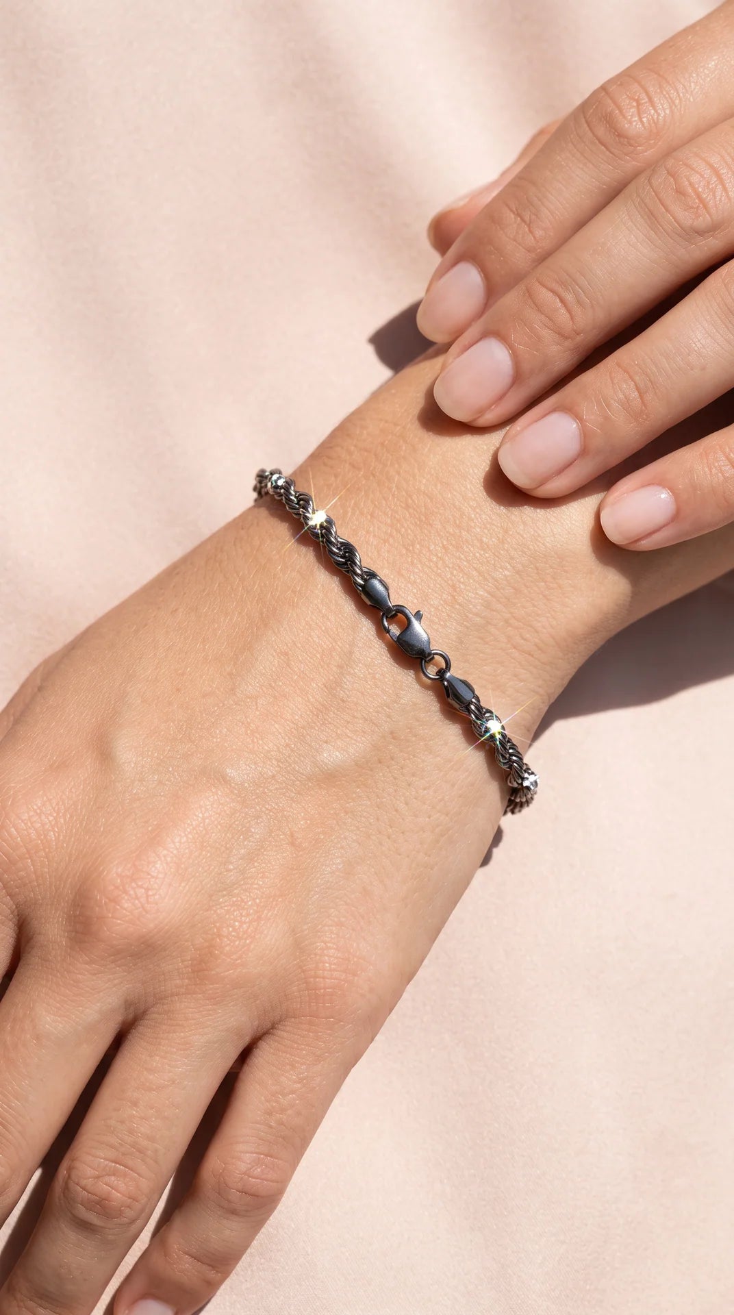 Stainless Steel Twisted Rope Chain Bracelet