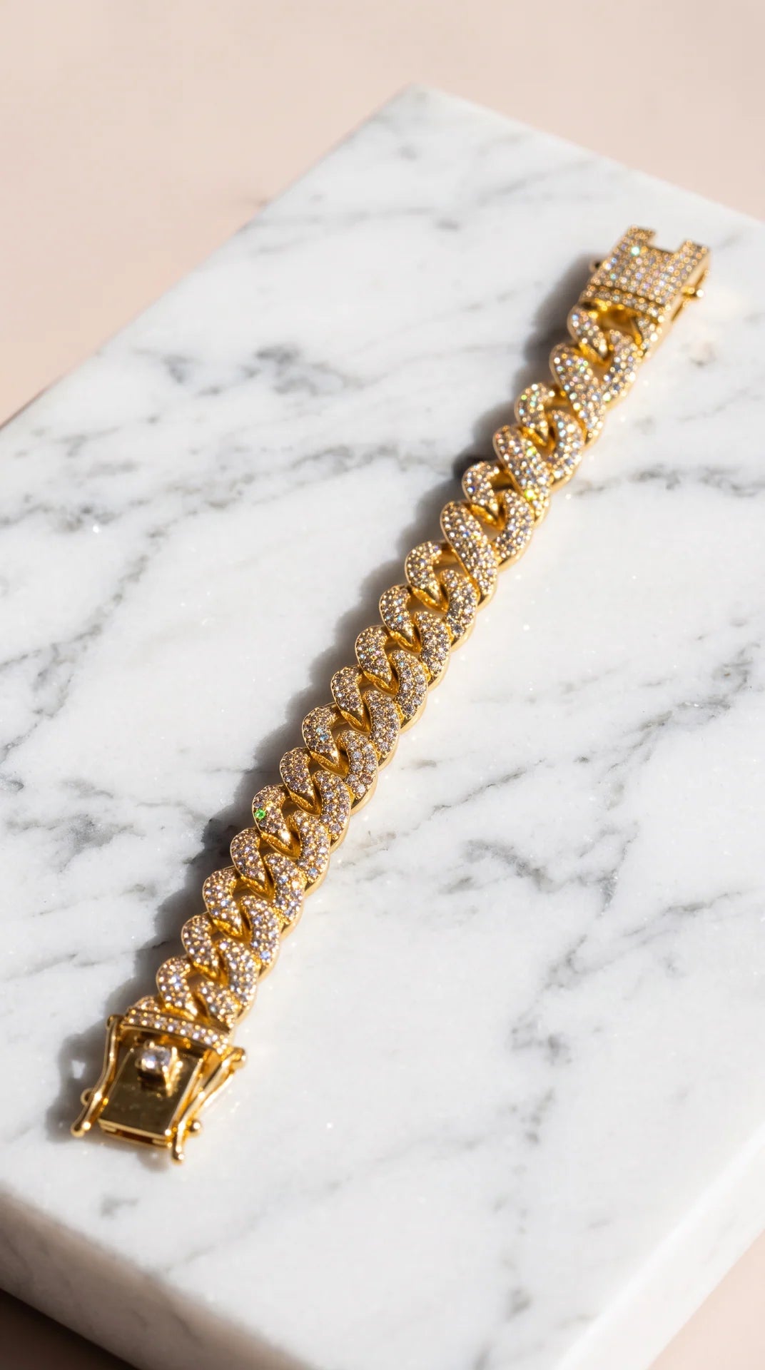 Signature Pavé Cuban Chain Bracelet