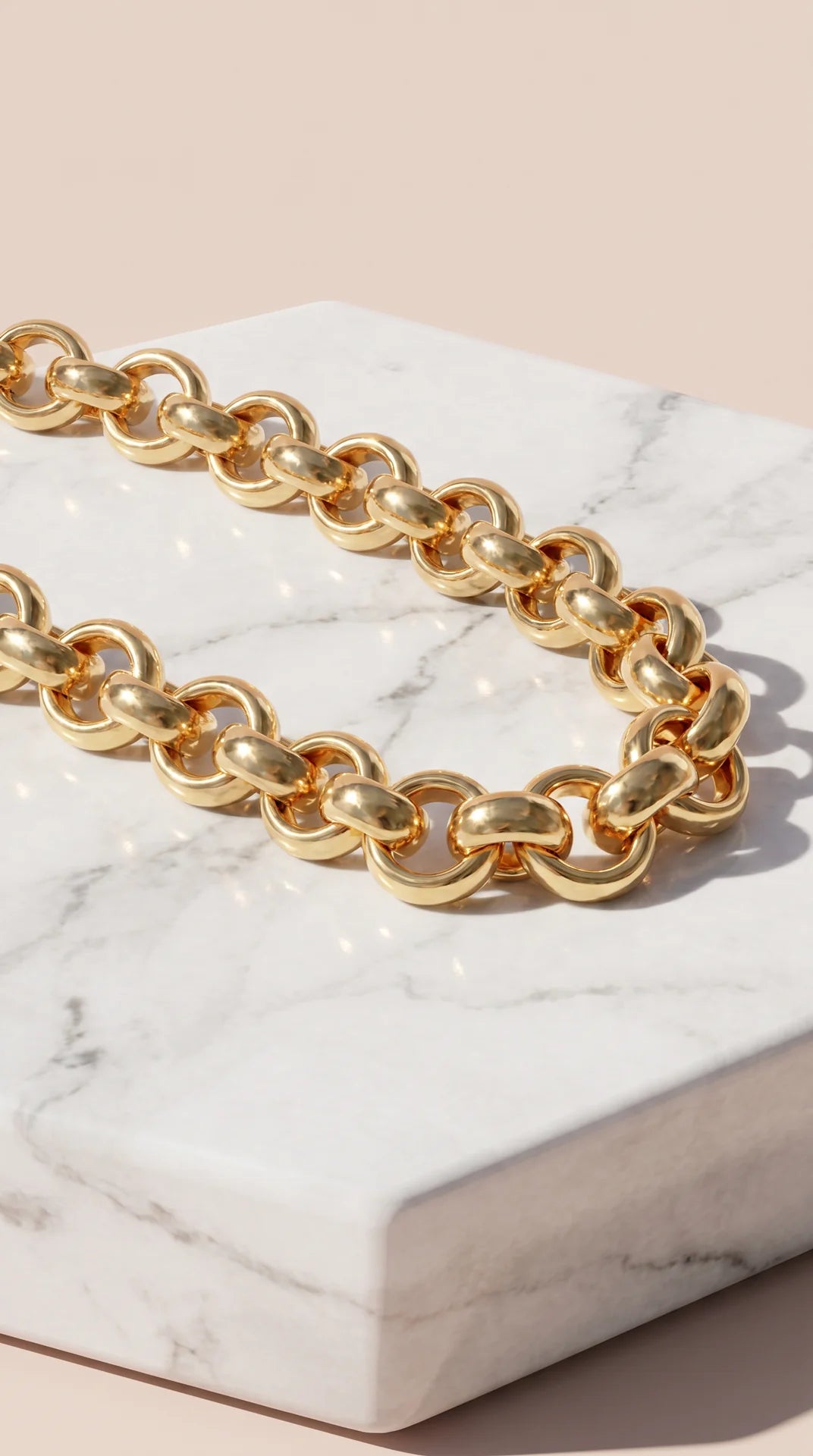 Belcher Link Chain Plated Necklace