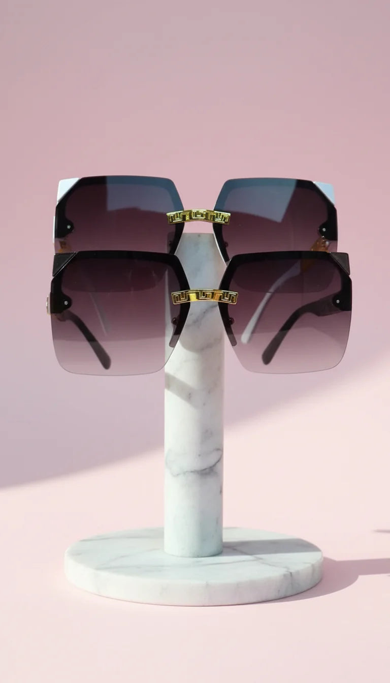 Greek Key Gold Frame Sunglasses Box of 12