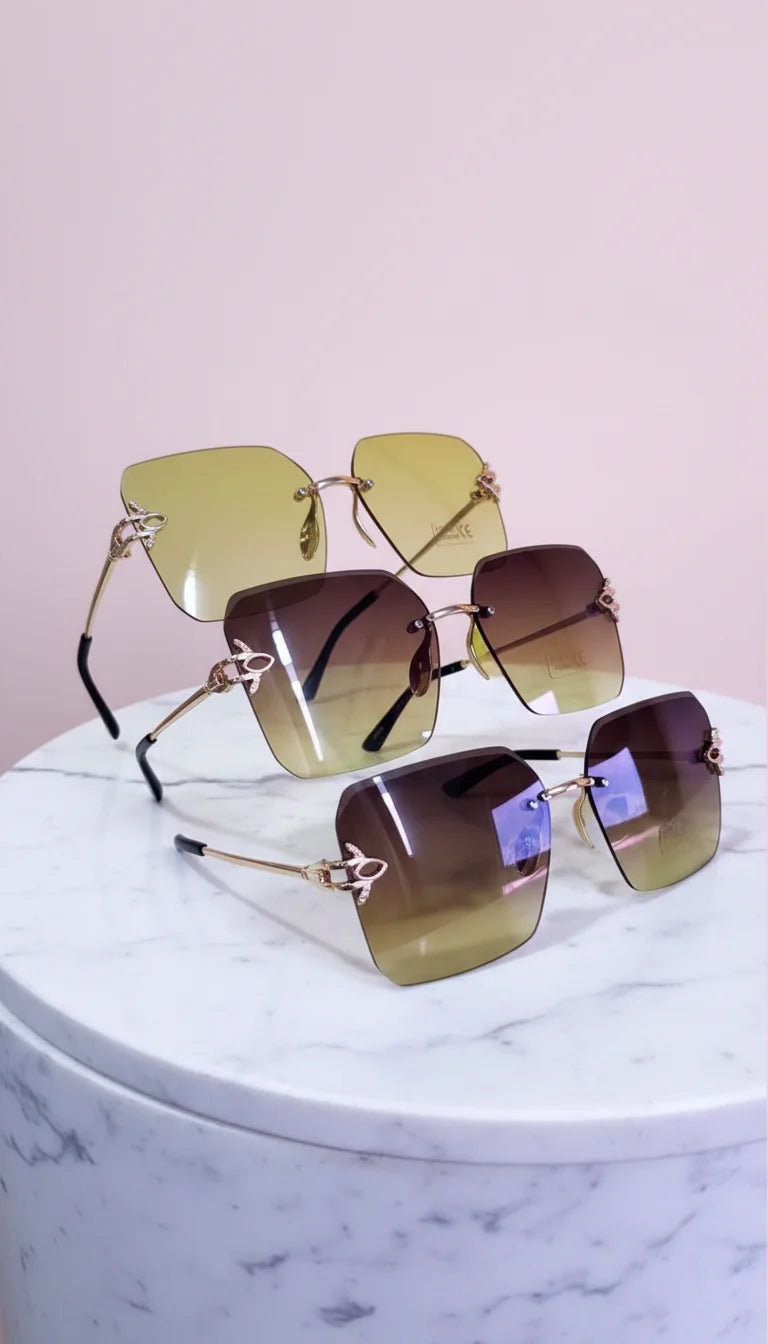 Rimless Gradient Sunglasses Box of 12