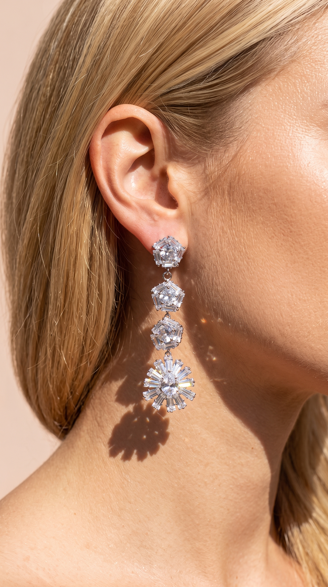 Teardrop Crystal Drop & Dangle Statement Earrings