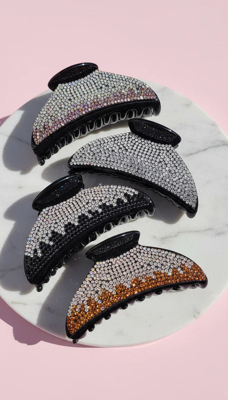 Crystal Gradient Hair Clamps