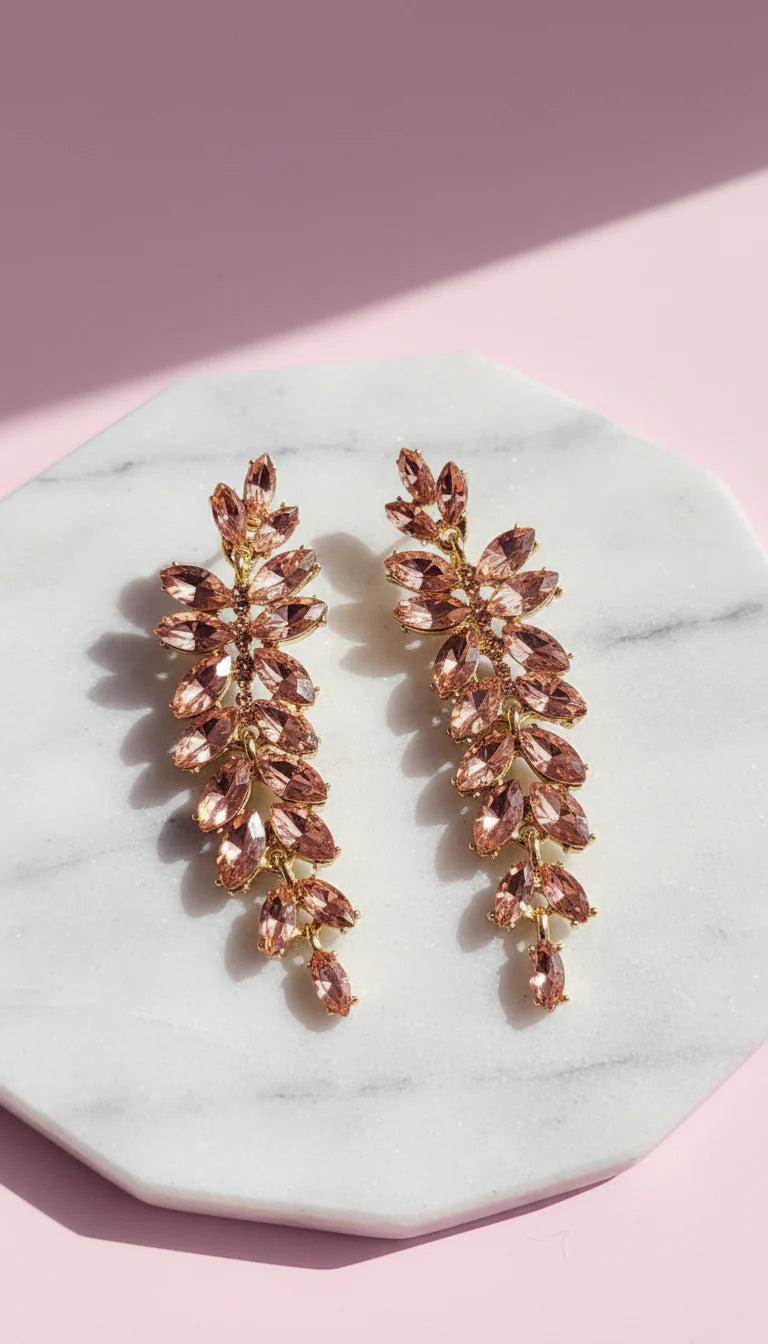 Layered Teardrop Crystal Drop & Dangle Earrings