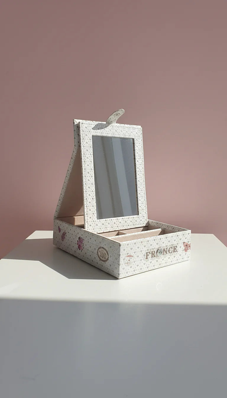 Parisian Eiffel Tower Rectangular Sparkly Jewellery Box