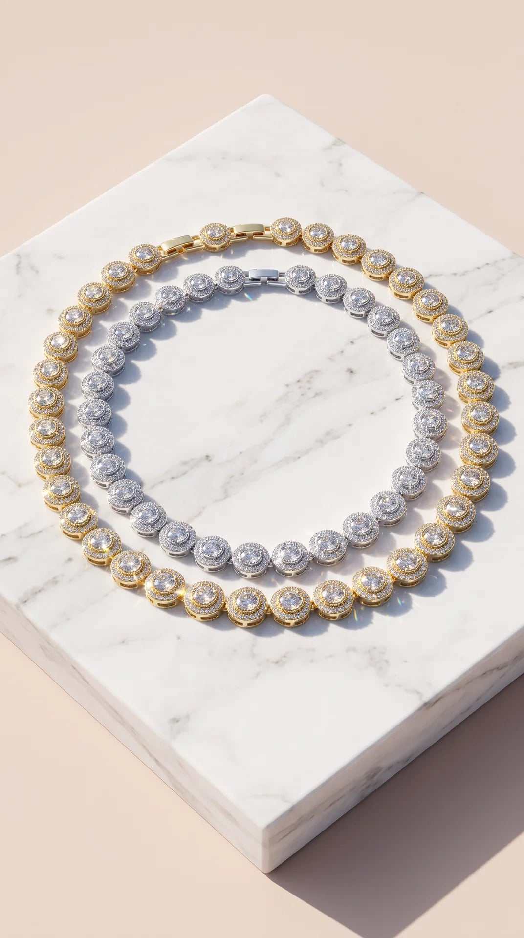 Gold Plated Brilliant Cut Crystal Collar Necklace