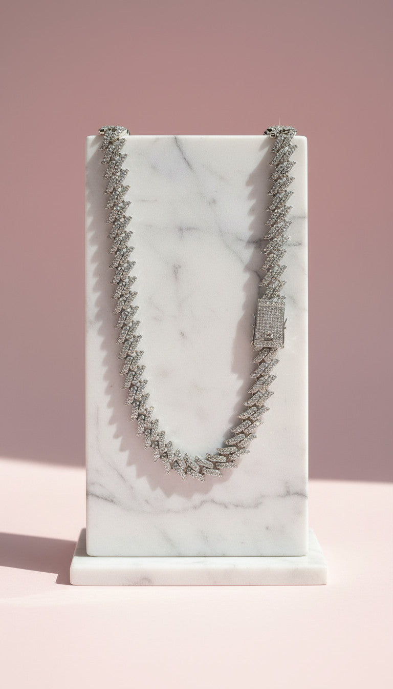 Stainless Steel Gold Plated Cuban Link Chain Necklace