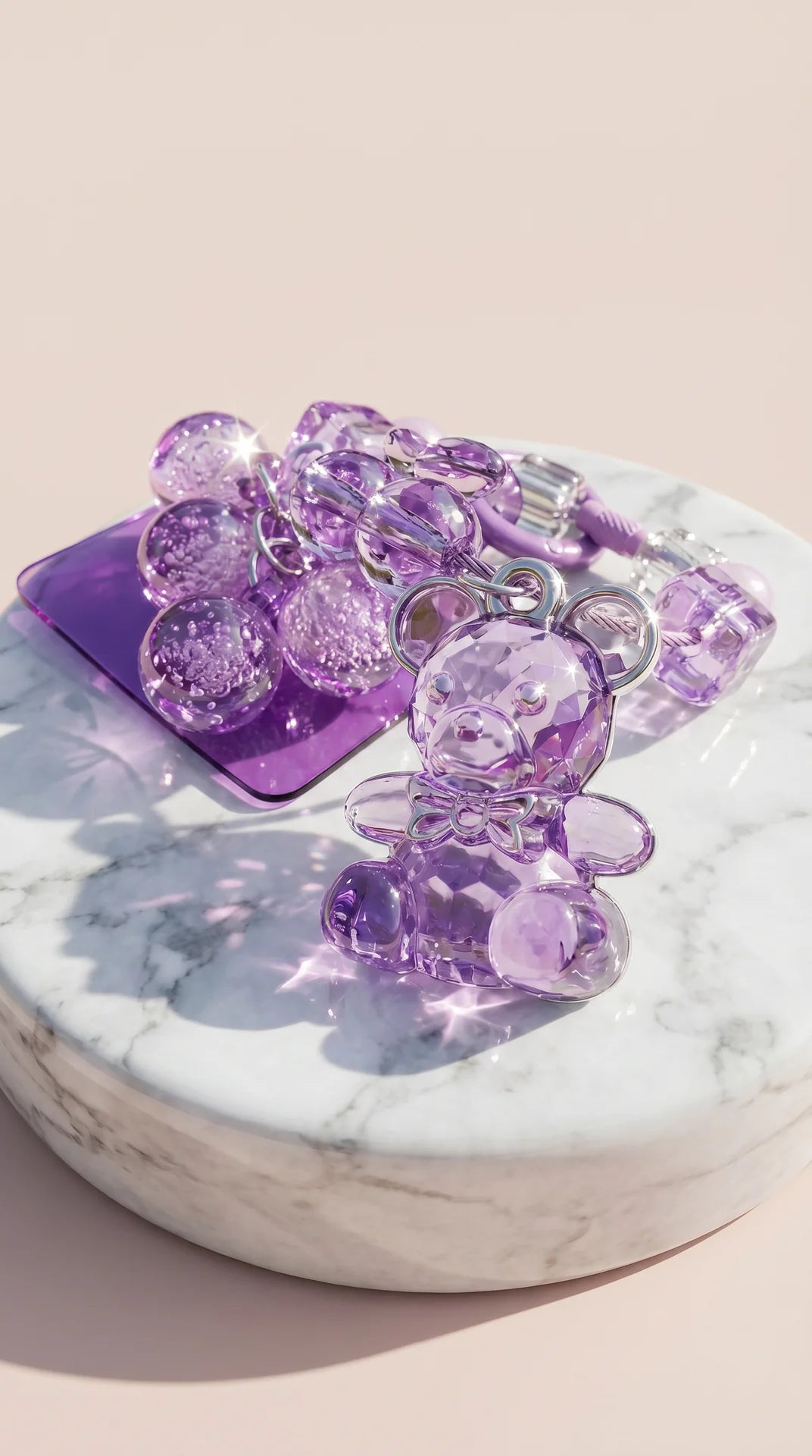 Teddy Bear Bubble Keyring & Bag Charm