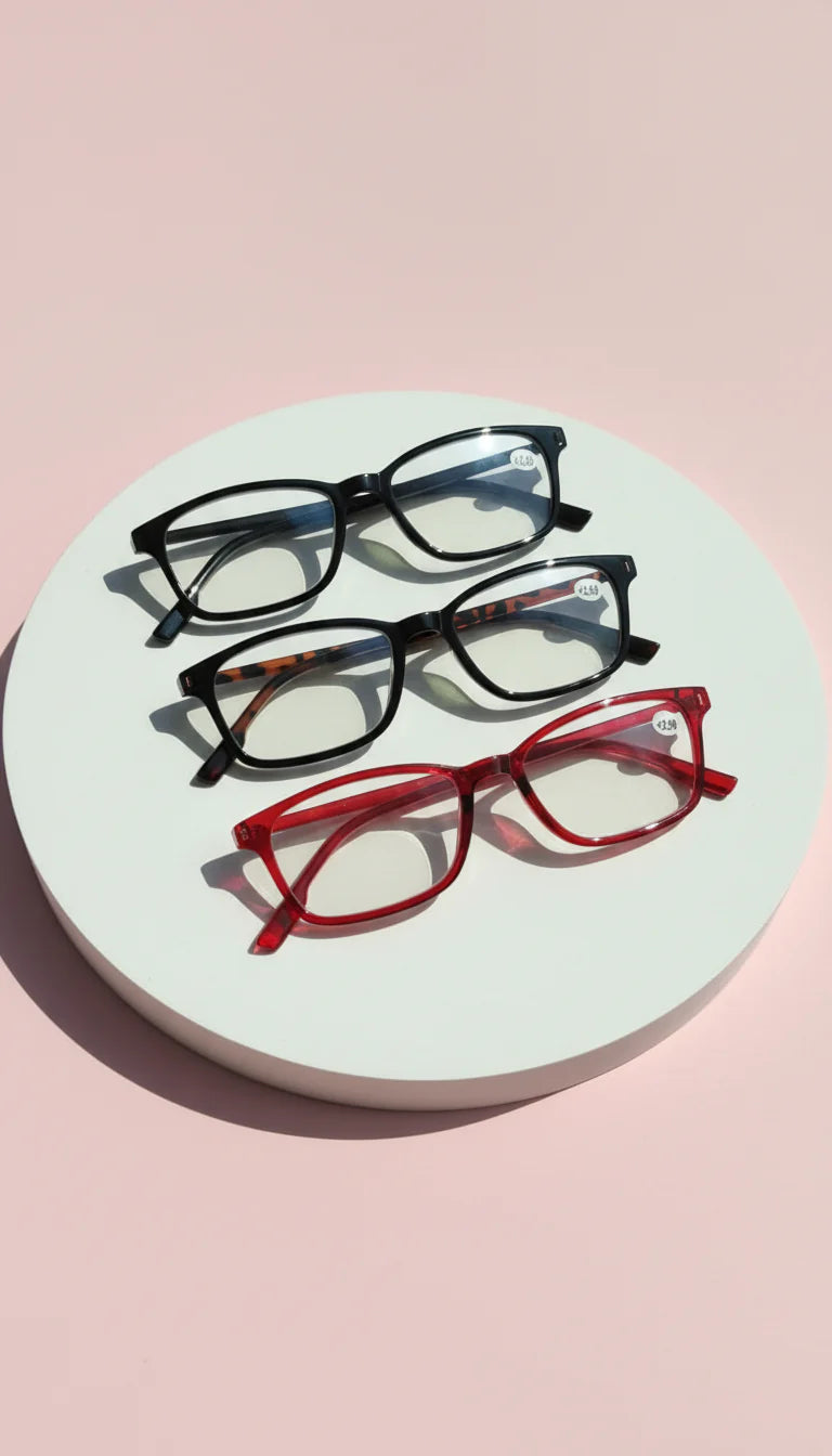 Acrylic Light Weight Rectangular Reading Glasses