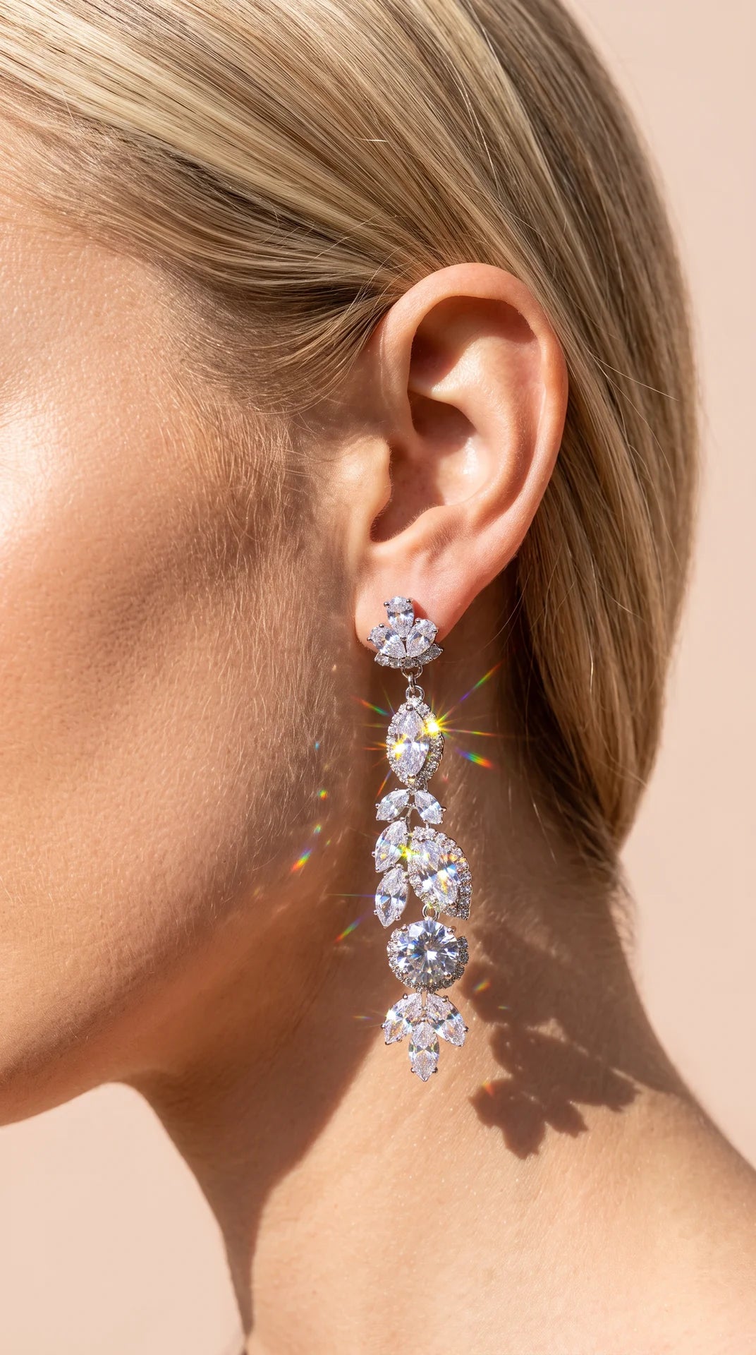 Multi Cut Crystal Drop & Dangle Statement Earrings