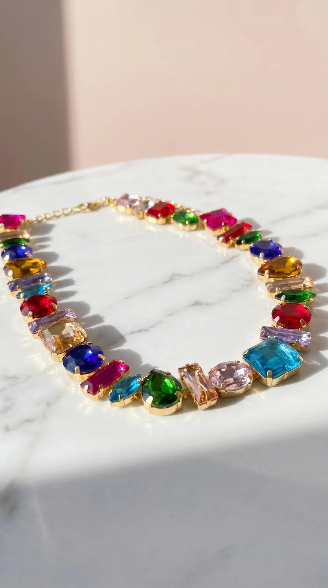 Statement Crystal Necklace & Earrings Set