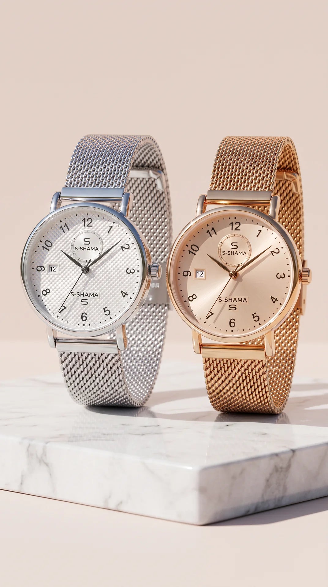 Mesh Strap Quartz Watch With Magnetic Closure
