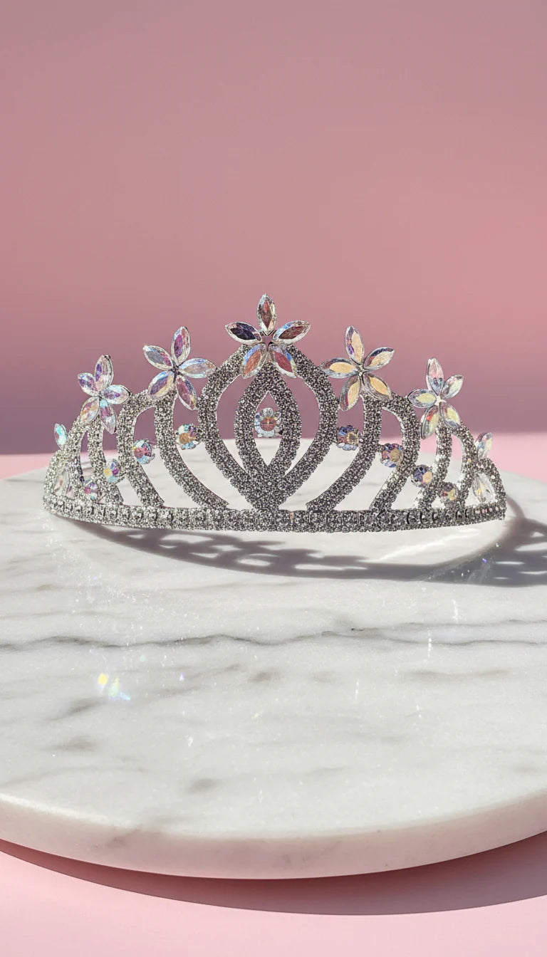 Flower Crystal Wedding Bridal Tiara Crown