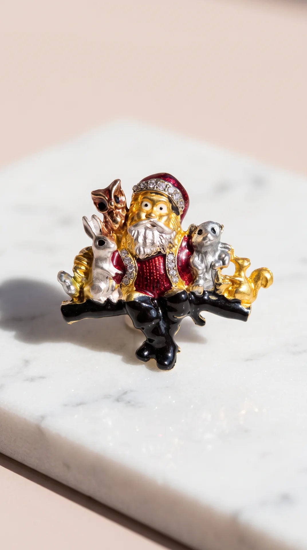 Santa Christmas Festive Brooch Pin