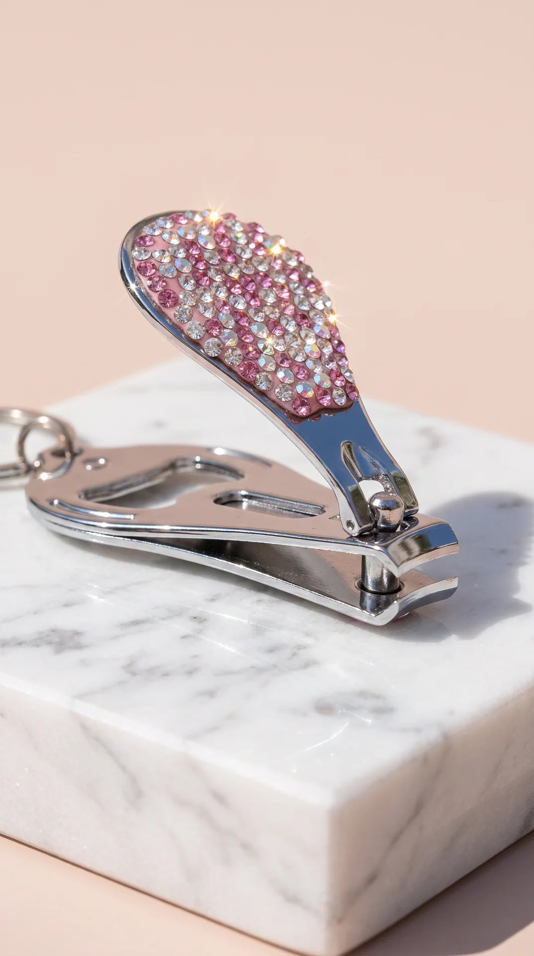 Crystal Keyring Nail Clipper & Bottle Opener