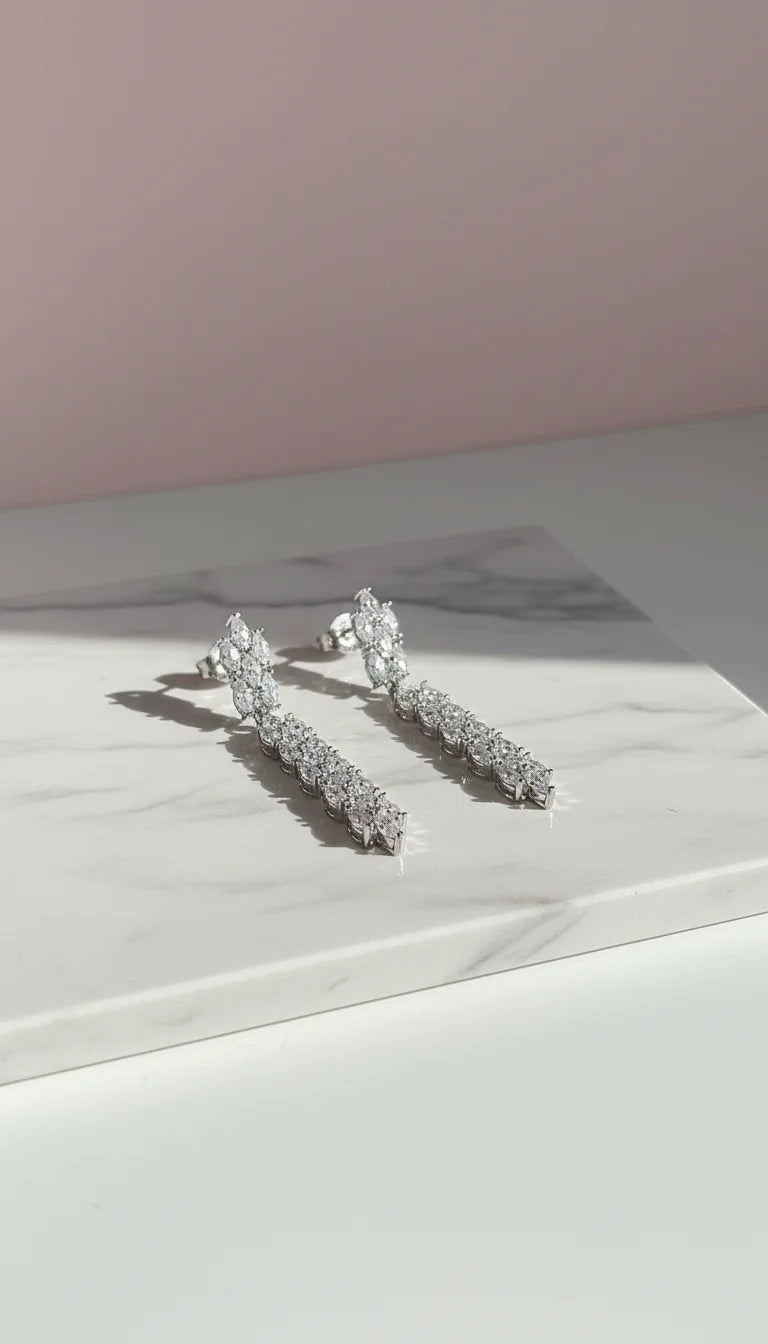 Layered Drop & Dangle Crystal Earrings