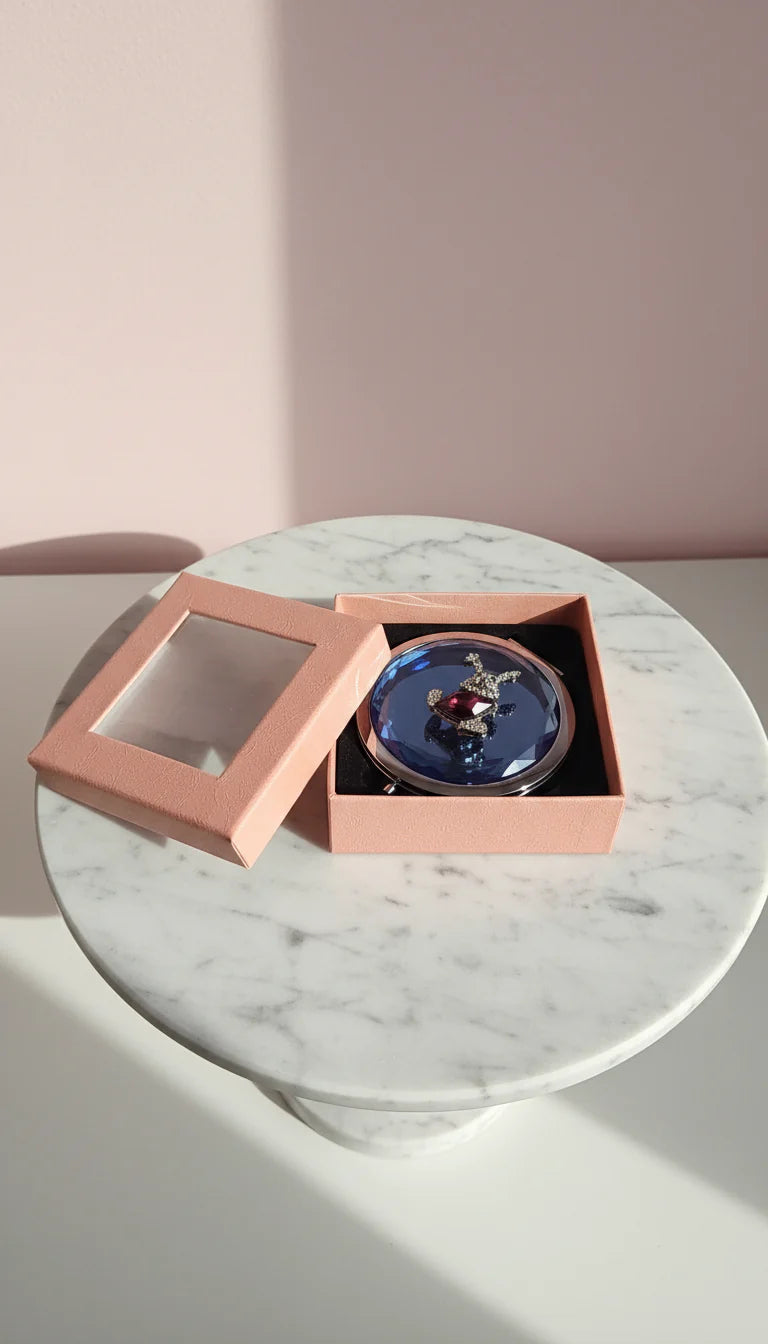 Bunny Rabbit Compact Mirror With Gift Box