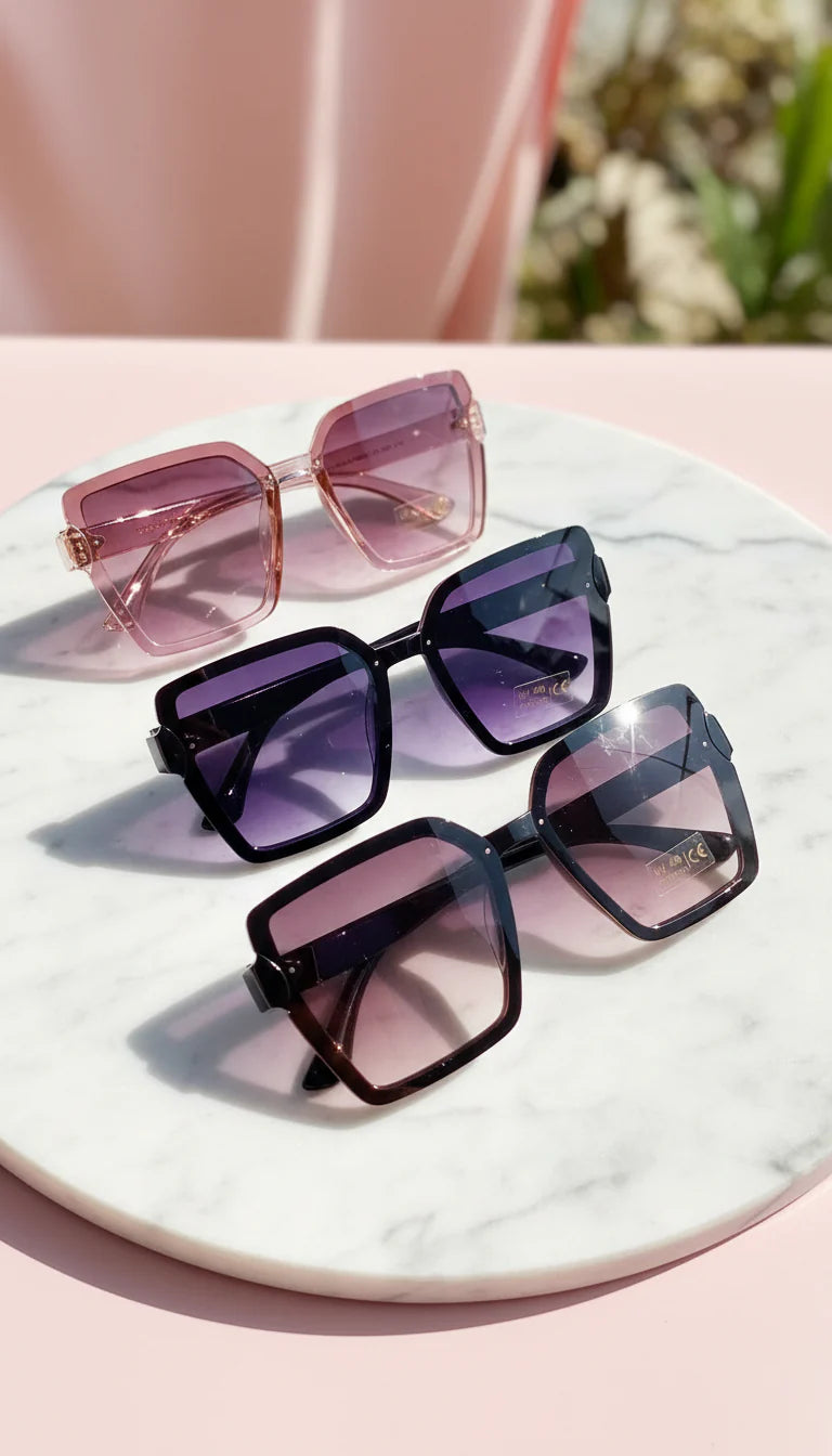 Retro Cats Eye Acrylic Sunglasses Box of 20