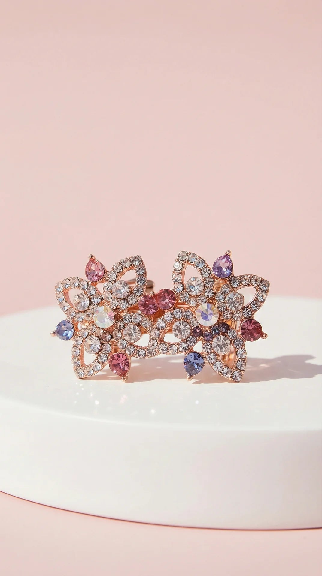 Star Burst Crystal Non Pierced Clip On Earrings