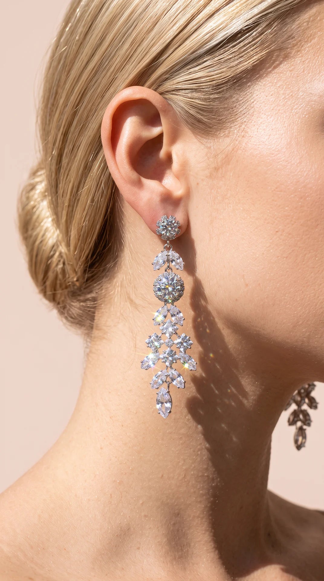 Layered Crystal Drop & Dangle Statement Earrings