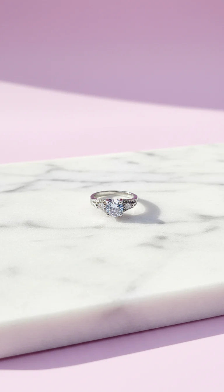 Crystal Rounded Silver Box set of 12