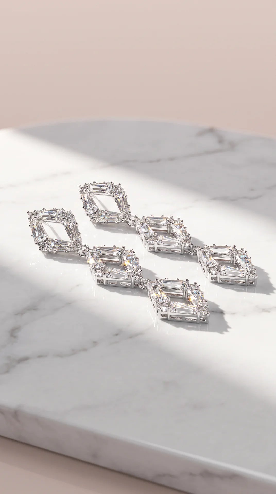 Diamond Cut Crystal Drop & Dangle Statement Earrings