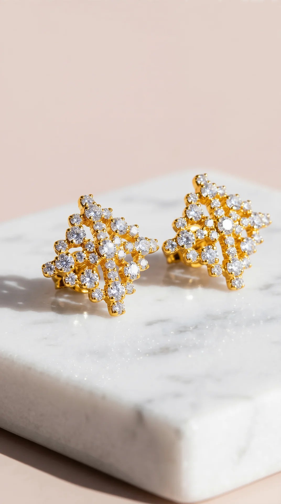 Square Crystal Stud Earrings