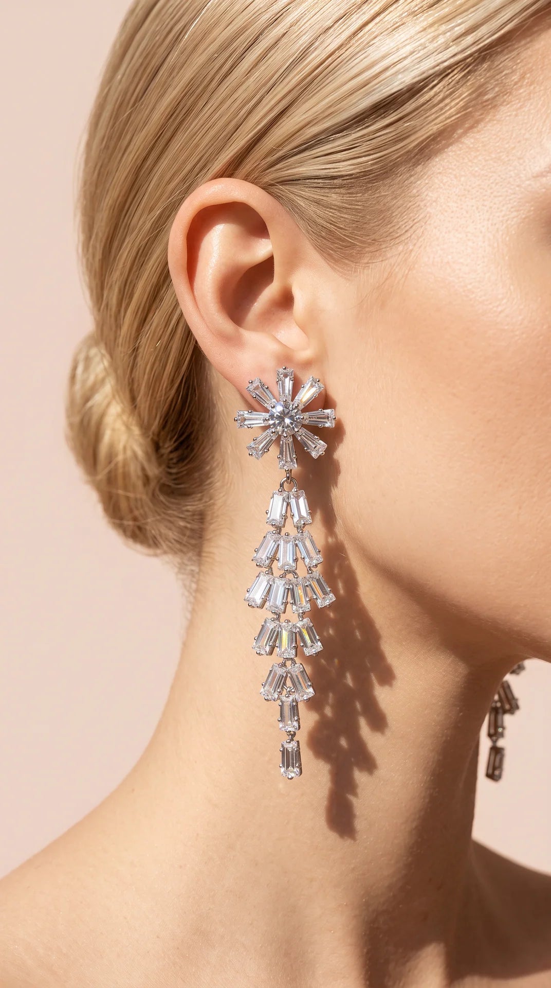 Starburst Crystal Drop & Dangle Statement Earrings