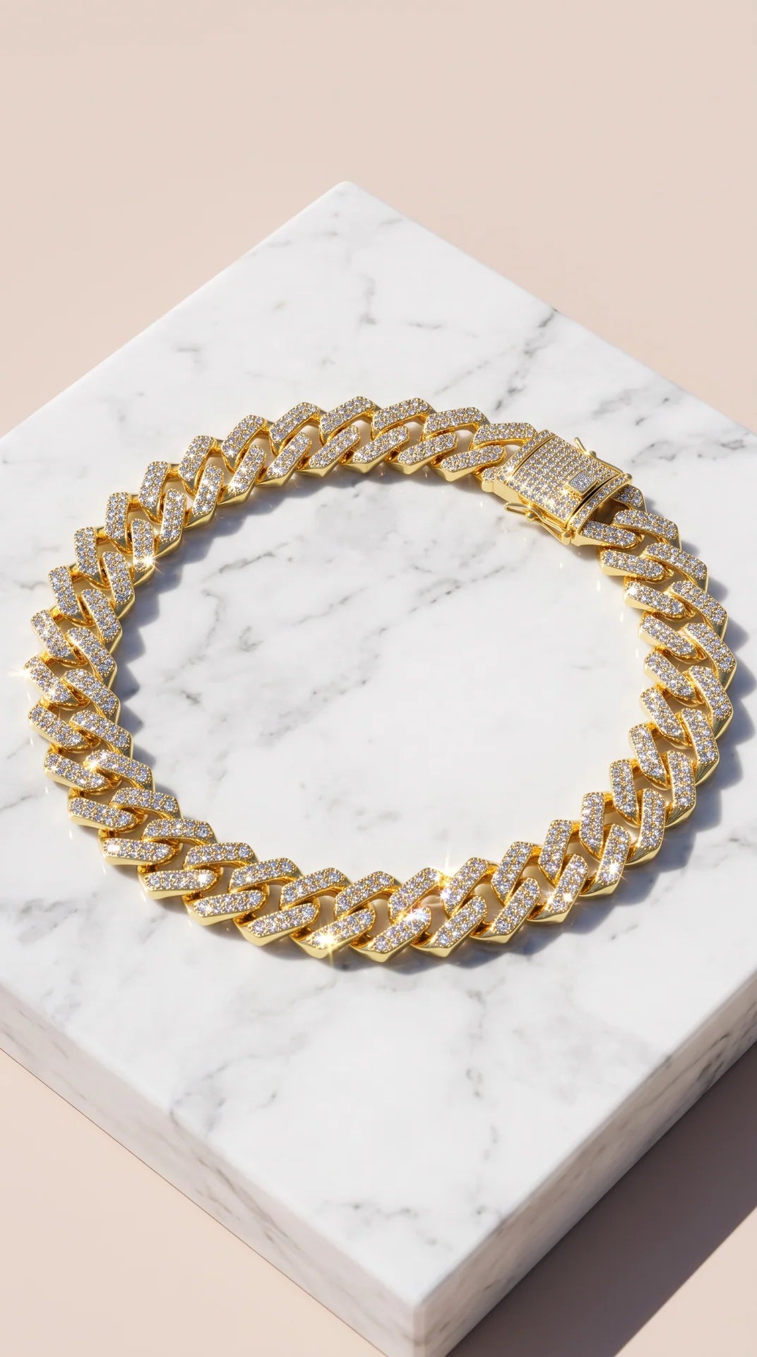 Pavé Cuban Link Curb Chain Necklace