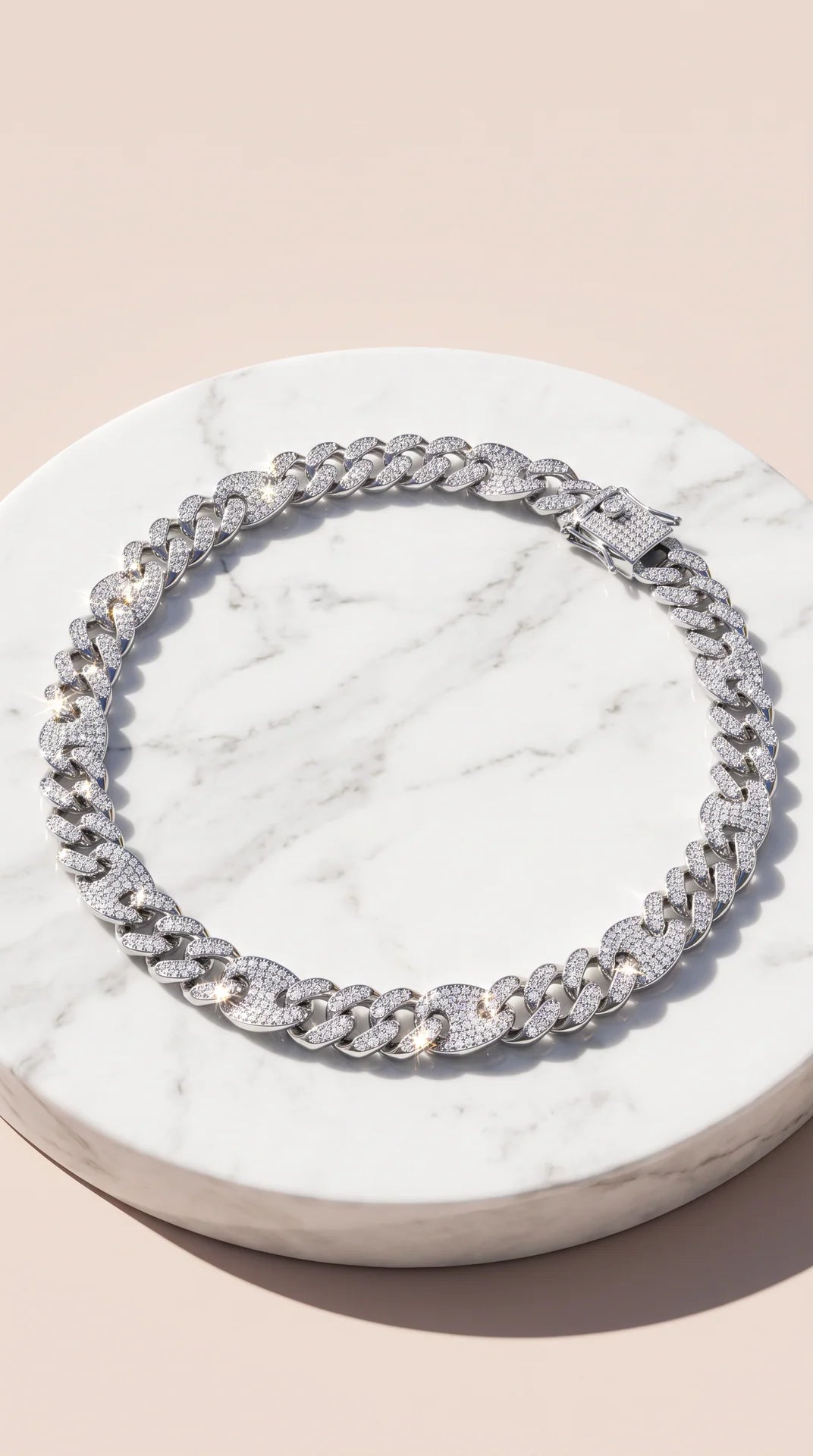 Micro Pavé Miami Curb Chain Necklace