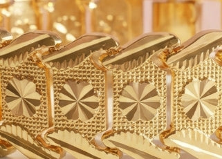 24k Gold Plated Flower Link Bracelet