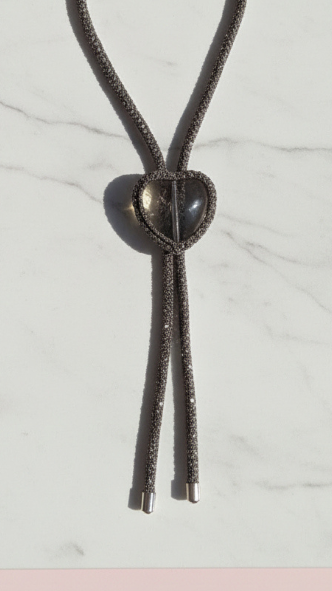 Elixir Collection Long Heart Crystal Necklace