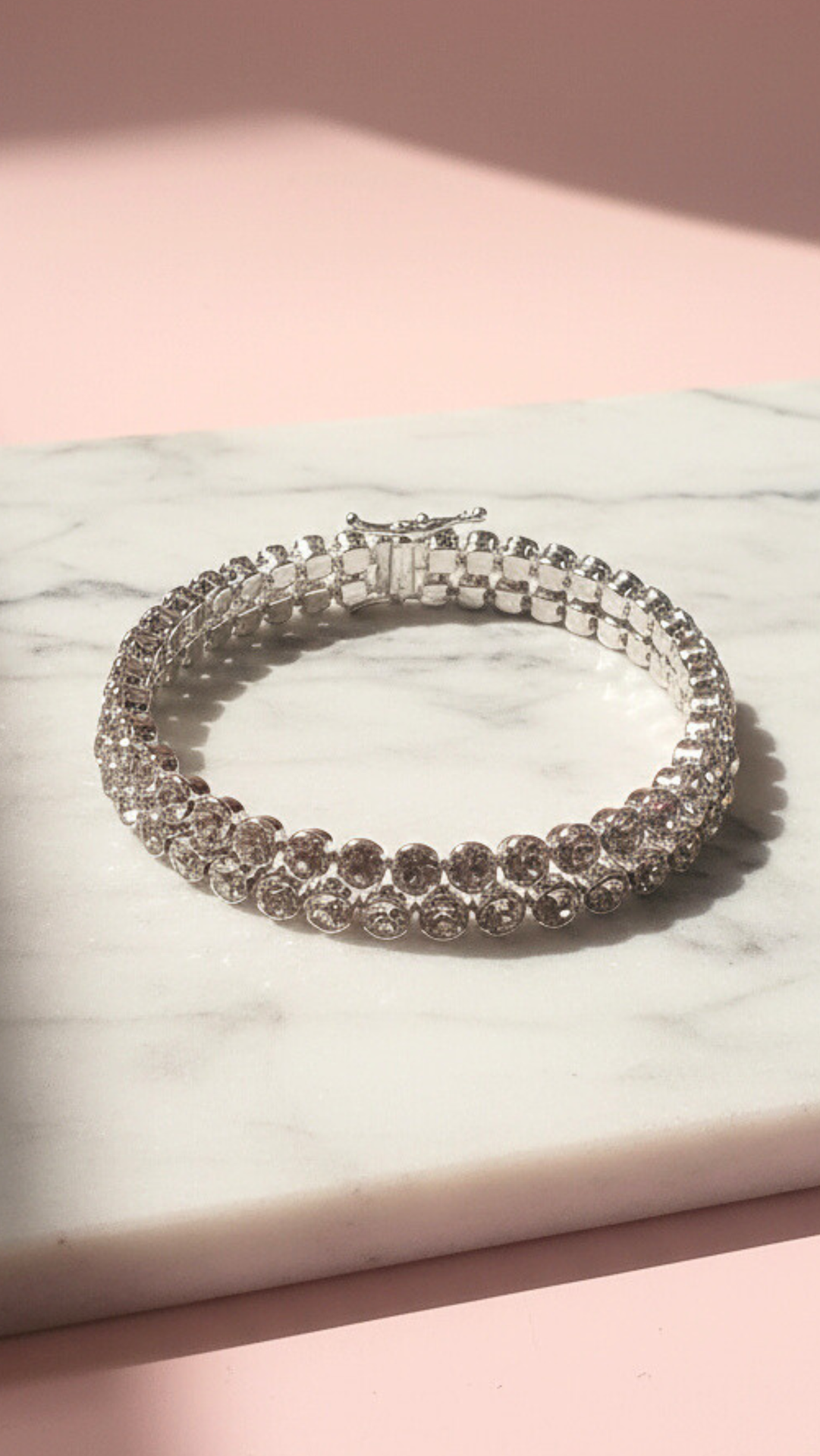 Round Cut Tennis Crystal Bracelet