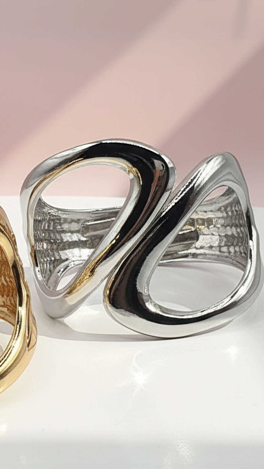 Chunky Melted Wavey Cuff Bangle