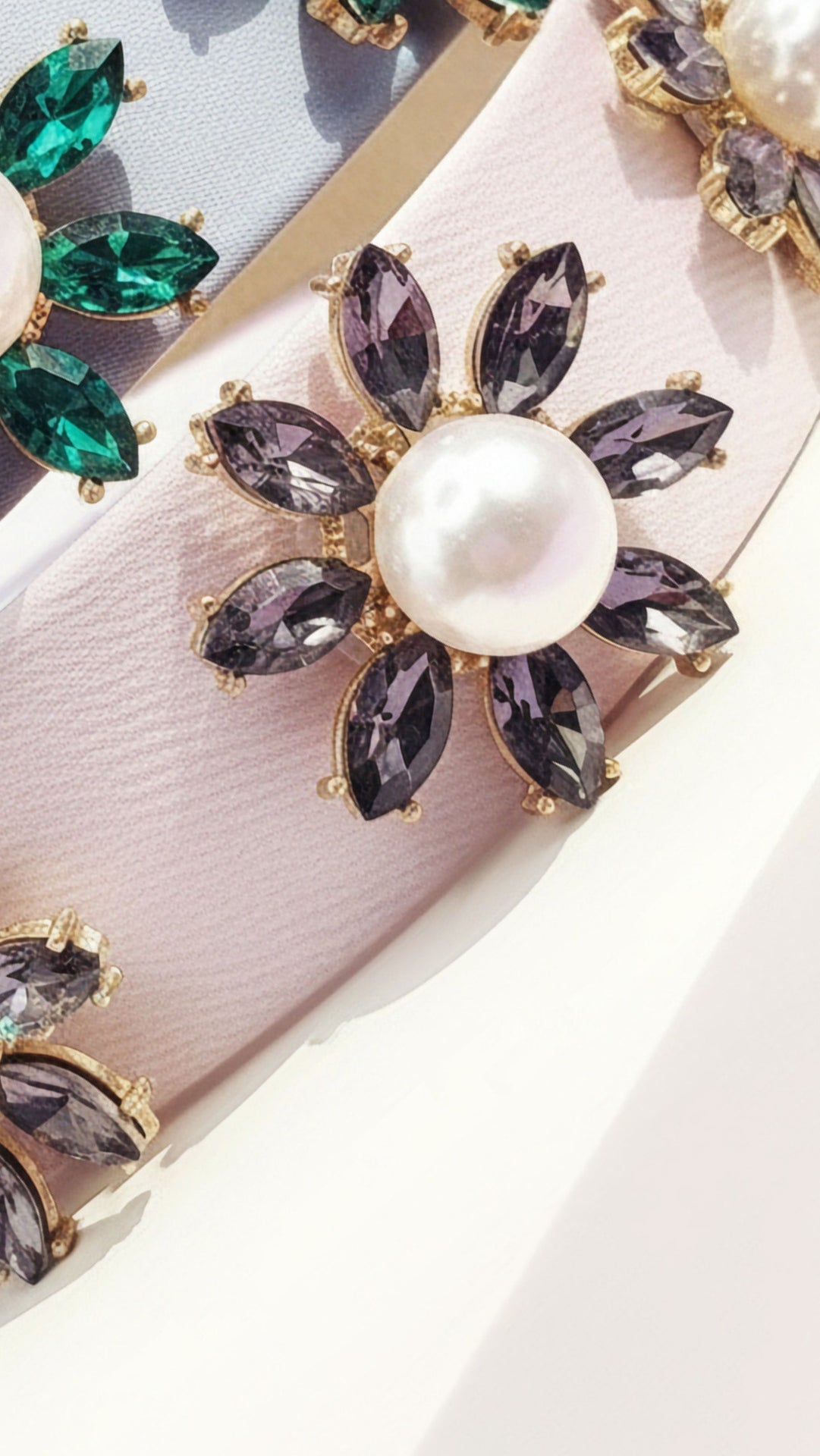 Jeweled Pearl Flower Crystal Hair band