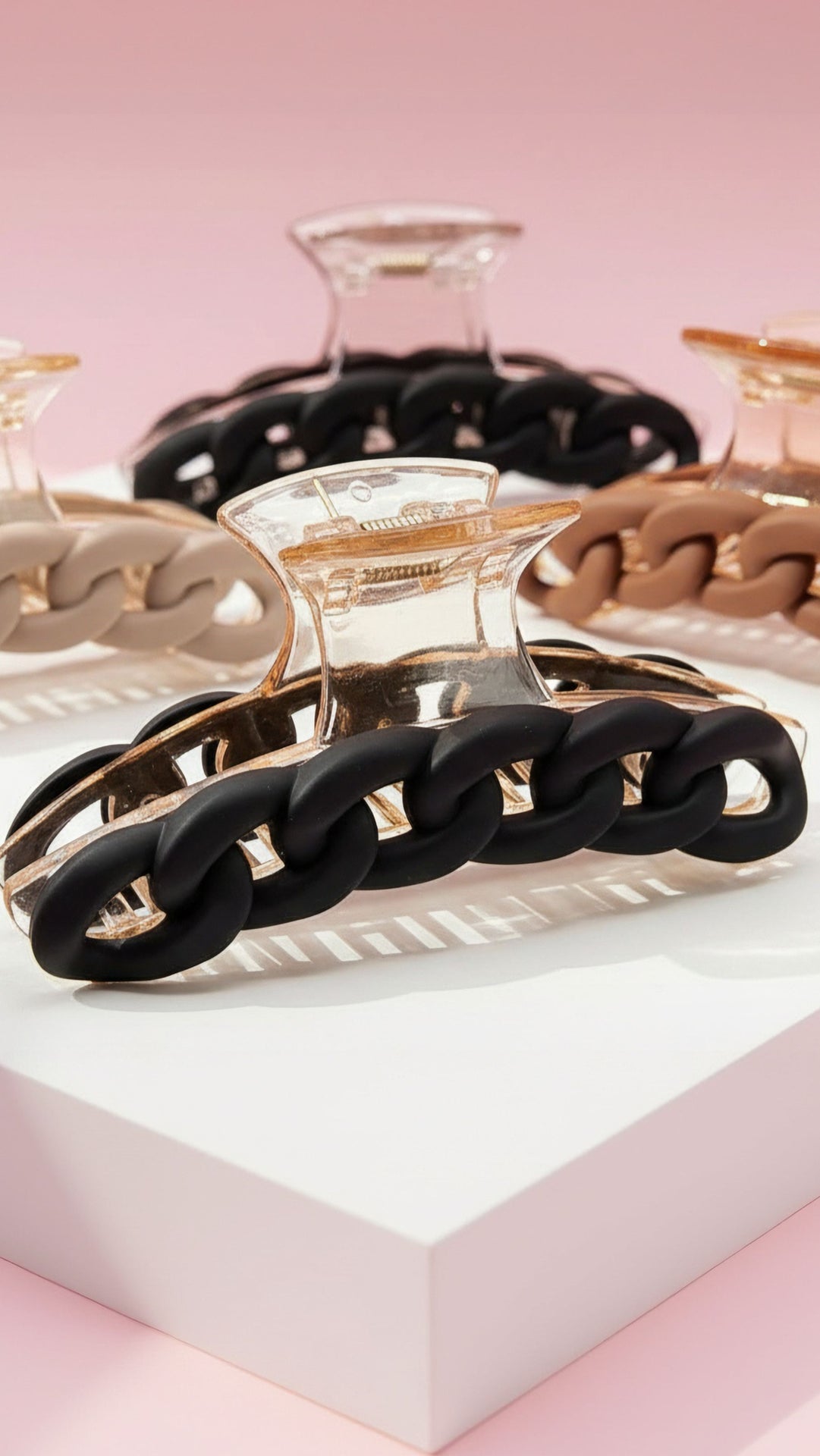 Curb Link Chain Hair Clamps Pack of 12