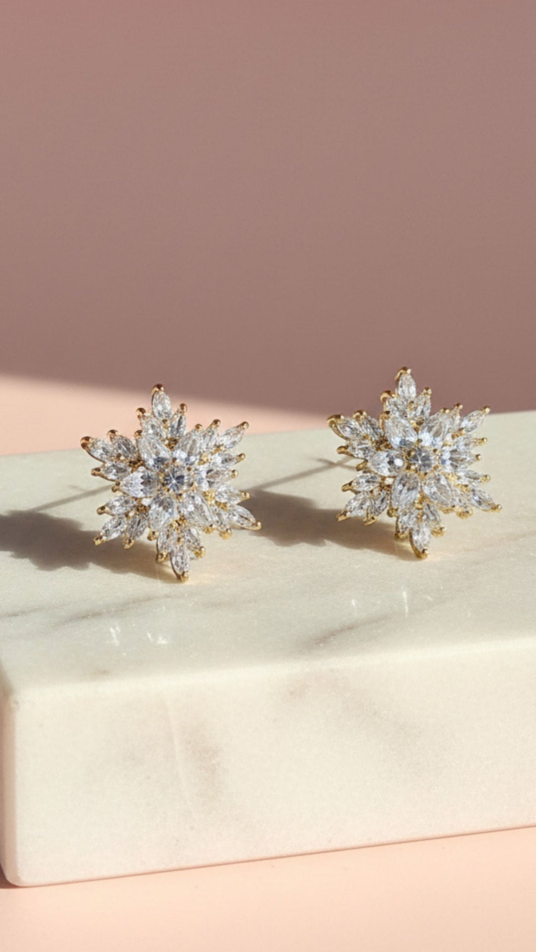Snowflake Crystal Stud Earrings