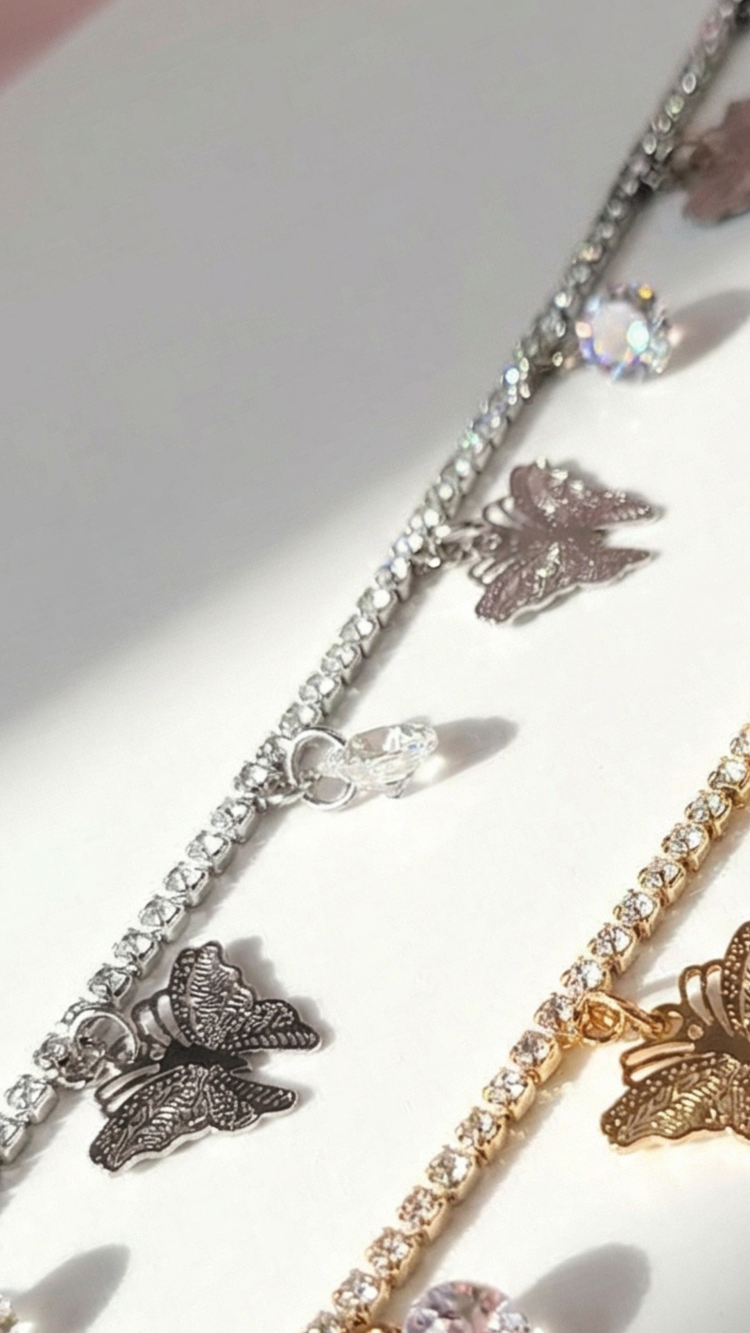 Butterfly Crystal Gem Anklet